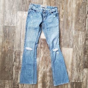 🕶🛍 3/$25 🕶🛍 PINK Victoria Secret distressed Bootcut jeans Size 2R